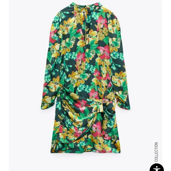 Zara Floral Print Dress NWT - Picture 2 of 5